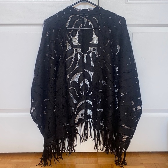 Dynamite Lacy Fringe Beachy Boho Lightweight Bathing Suit Cover Up Size XS - Picture 1 of 3